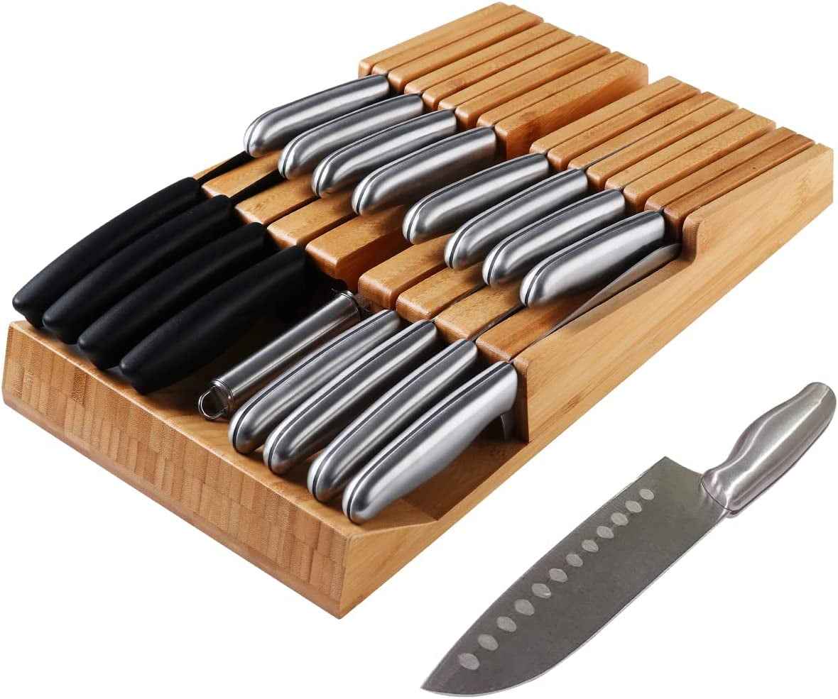 FNKBH3 In-Drawer Knife Block 16 Slots Kitchen Knife Organizer Drawer I –  FURNINXS