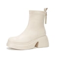 thumbnail image 2 of Trendy Retro Chunky Heeled Ankle Boots with Fringe Detail, 2 of 18