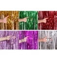 thumbnail image 1 of Christmas Fringe Curtain Festive 6PCS Shimmer Curtain Party Backdrop Curtain, 1 of 10