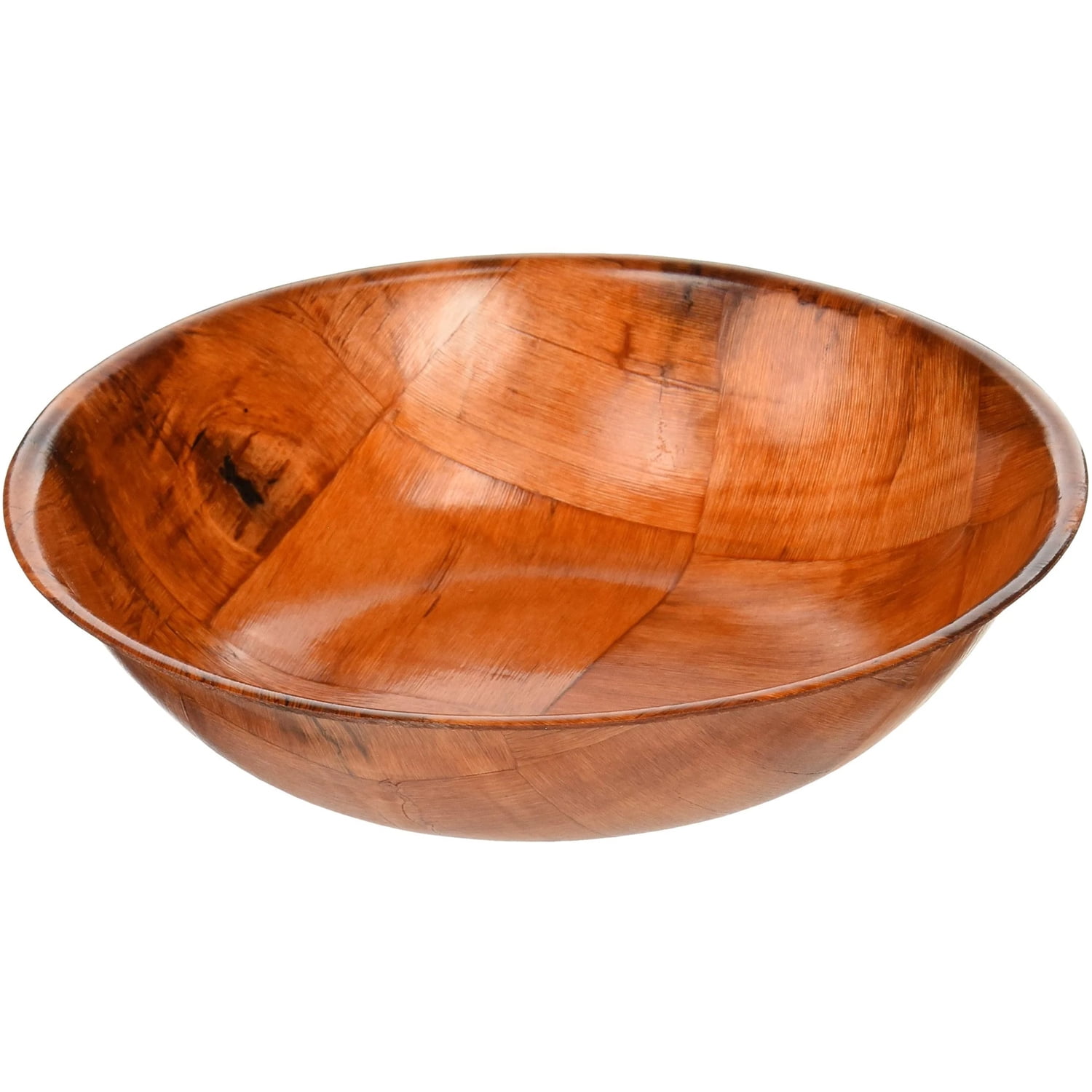 Winware by Winco Woven Wooden Salad Bowl Size 16" x 3-1/2" 