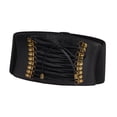 thumbnail image 4 of Cinturón Corset Negro para Mujer, Cinturón Elástico Ancho para Vestido, 13 Cm, 4 of 9