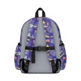 thumbnail image 3 of Police and Star Purple Pattern Backpack for School, Cute School Bag with Adjustable Shoulder Straps and Padded Back, 13.4"x11"x4.7", 3 of 5
