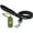 Black Leash/Green Poop Bag Dispenser, variant on Voyager Reflective Dog Leash 5 ft, Polyester Leash Strap with Neoprene Handle, Baby Blue
