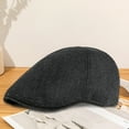thumbnail image 7 of TELOLY Newsboy Cap for Men Irish Hat Scally Cap for Men Newsboy Cap Irish Hat for Men Flat Driving Cap Washable English Style Advanced Painter Hat Daily Hat Beret Hats Baseball Cap Black One Size, 7 of 7