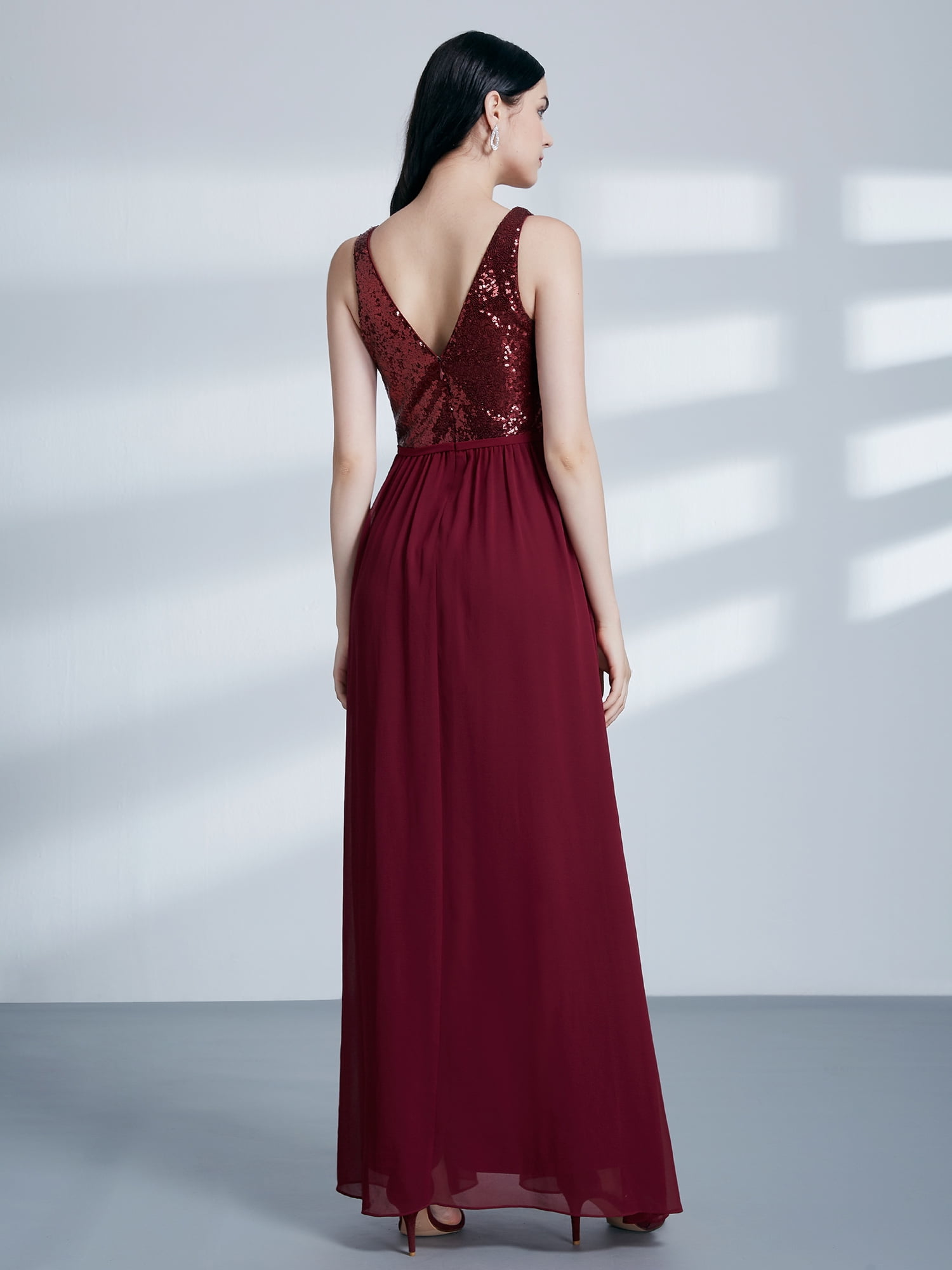 Ever-pretty Women Long Sequins A-line Cocktail Proms Evening Party Dresses 07859