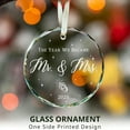 thumbnail image 3 of Wedding Gifts - Mr and Mrs Gifts - Wedding Gifts for Couples 2025, Wedding Gifts for Couple, Wedding Gifts for Bride - Future Mr and Mrs, Bridal Shower Gifts - 1st Married Christmas Glass Ornament, 3 of 5