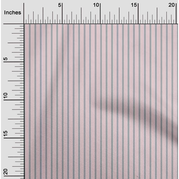 oneOone Cotton Poplin Fabric Vertical Stripe Printed Fabric 1 Yard 42 Inch Wide