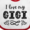thumbnail image 4 of Inktastic I Love My Gigi with Hearts Boys or Girls Baby Bib, 4 of 4