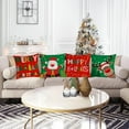 thumbnail image 5 of Merry Christmas Pillow Covers 20x20 Set of 4 Velvet Christmas Pillow Cases Red Green Xmas Holiday Throw Pillow Covers Soft Christmas Tree Cushion Covers for Outdoor Home Bed Sofa Couch(20 Inch), 5 of 5