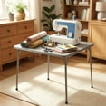 thumbnail image 6 of FurnitureR 34" Square Folding Card Table, Soft PVC Top for Puzzles, Dining & Parties, No Assembly, Grey, 6 of 10