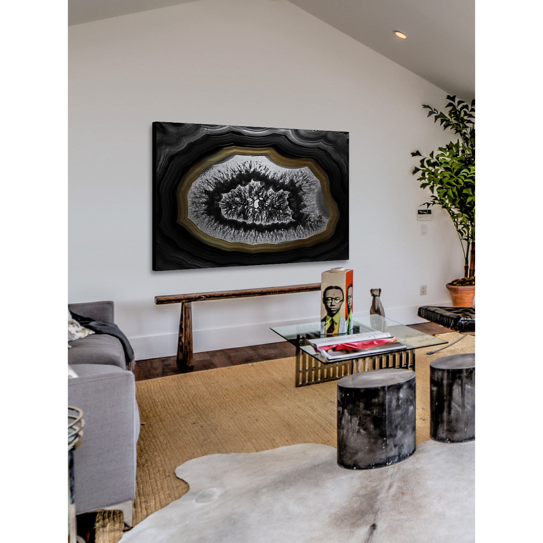 Marmont Hill "Jagged Edges" Painting Print on Brushed Aluminum
