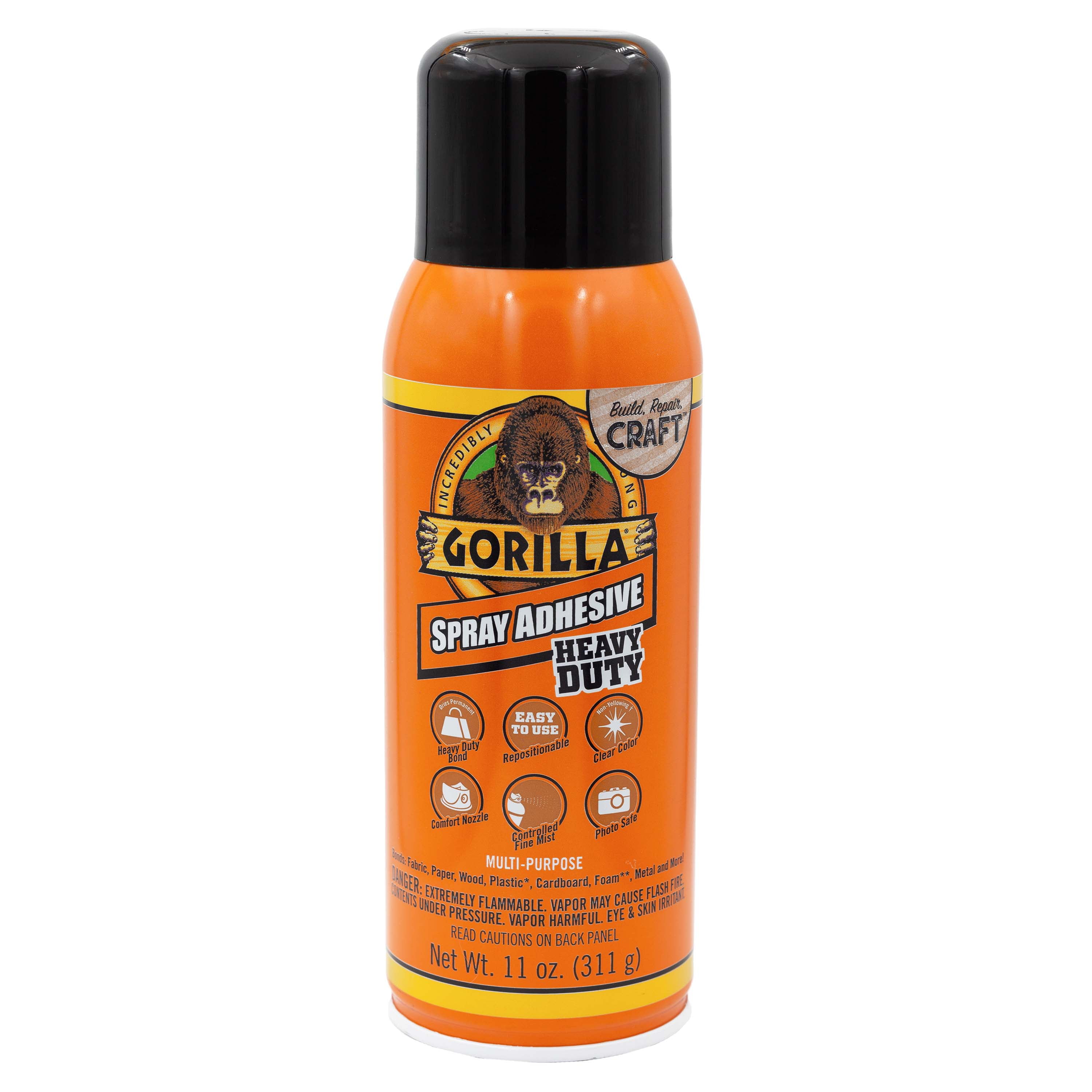 Gorilla Glue Clear Spray Adhesive, 11 Ounce Can