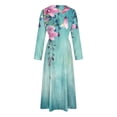 thumbnail image 4 of mtvxesu Robes pour Femmes, Robe Décontractée Ample à Imprimé à Col en V à Manches Longues pour Femmes, Robes de Retour à la Maison, 4 of 5