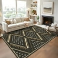 thumbnail image 2 of Hasoo 8' x 10' Area Rug for Living Room Washable Modern Geometric Non Shedding Neutral Indoor Decor Carpet, Brown, 2 of 6