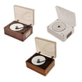 thumbnail image 4 of Inteprter Reproductor de CD ABS elegante de estilo retro con conectividad USB y Bluetooth Reproductor de CD Bluetooth Unidades flash USB Sistemas de cine en casa color nogal, 4 of 6
