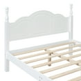 thumbnail image 4 of iRerts Wood Full Size Platform Bed Frame, Full Bed Frame with Headboard and Wooden Slat Support, Retro Bed Frame Full Size No Box Spring Needed, Easy Assembly, White, 4 of 9