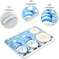 thumbnail image 4 of Dish Drying Mat 16x18 For Kitchen Counter Christmas Gnome Blue Absorbent Dishes Drainer Rack Mats Microfiber Reversible Dish Drying Pad Fast Dry Kitchen Accessories, 4 of 7