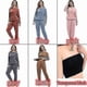 thumbnail image 4 of Winter Warm Pajamas Plus Fleece Top Trousers Round Neck Soft Pajamas Set, 4 of 5