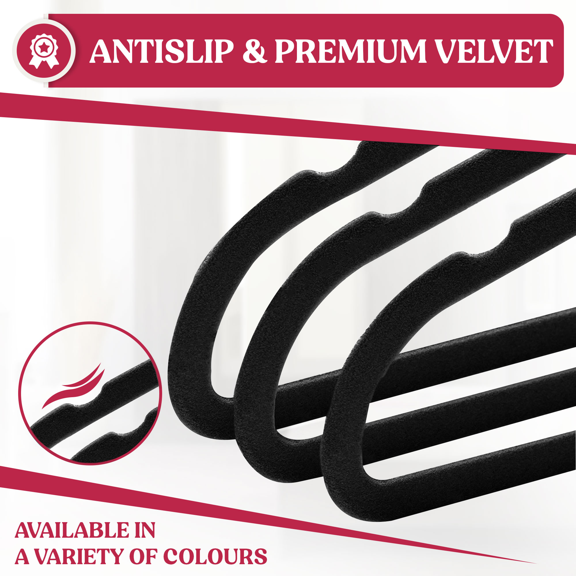 Lux Decor Collection 30-Pack Black Velvet Hangers photo 5