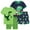 1# Green, variant on FEDPOP Boys Pajamas Set Dinosaur Kids Sleepwear Clothes Pjs 7T