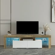 Living Room Furniture TV Stand Cabinet, Living Room Corner TV Console Table with Storage Drawers and Shelves, Entertainment Center
