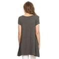 thumbnail image 4 of Women's Casual Solid Color Blouse Tunic Top Shirt, 4 of 4