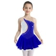 thumbnail image 2 of Miaeowve Kids Girls Figure Ice Skating Dress Rhinestones Sleeveless Gymnastic Leotard Ballet Tutu Royal Blue 16, 2 of 7