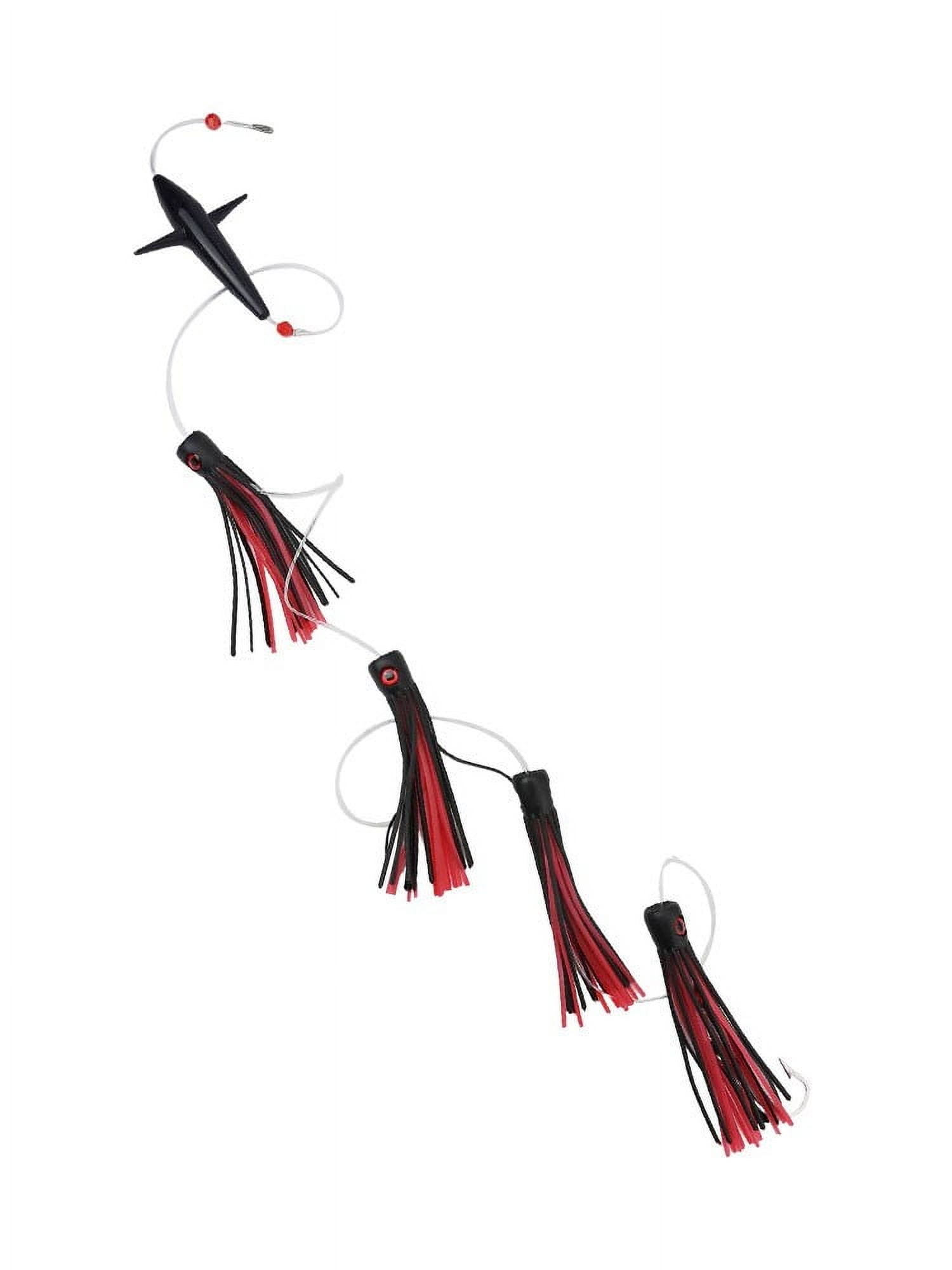 Sportact Fishing,Fishing Accessories,Feather Rig Bird Trolling Lure squid Tuna Daisy Chain for Big Game Fishing Rigged,Fishing Gear