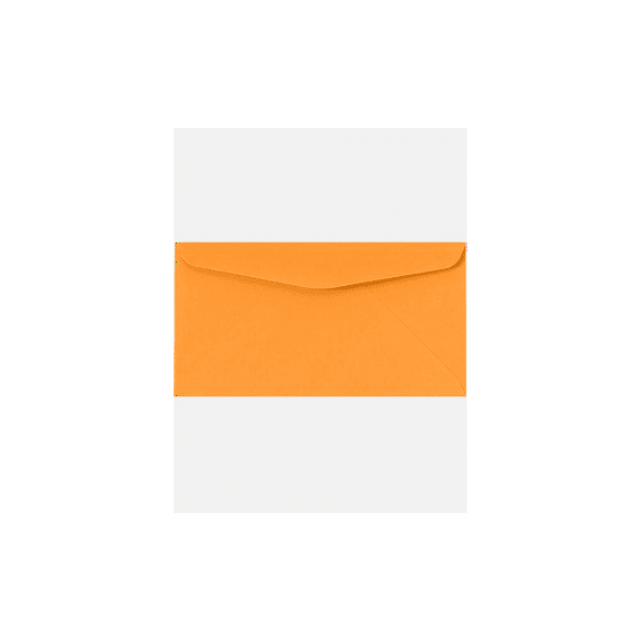 LUXPaper #6 3/4 Regular Envelopes, 3 5/8 x 6 1/2, Electric Orange, 50/Pack