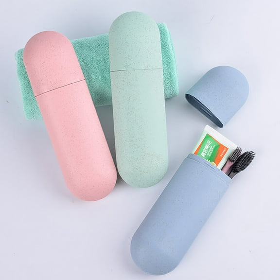 WHAMVOX Case Hello Toothbrush Storage Travel Holder and Toothpaste