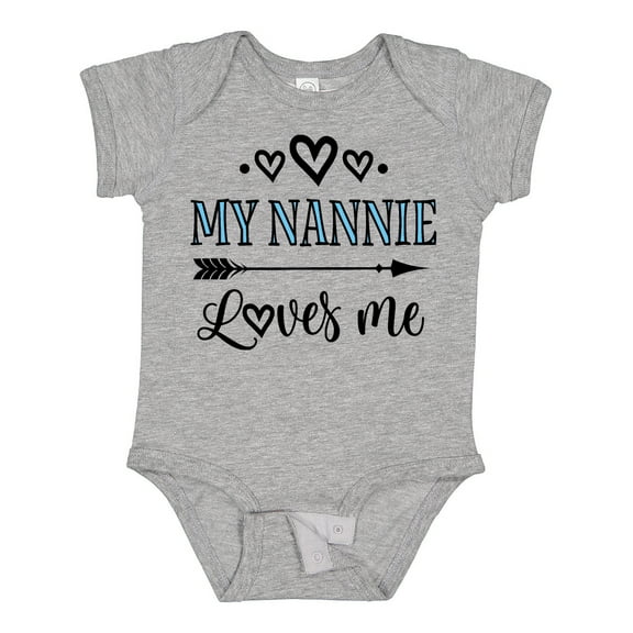 Inktastic My Nannie Loves Me Granddaughter Boys or Girls Baby Bodysuit