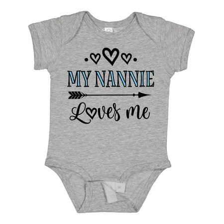 

Inktastic My Nannie Loves Me Granddaughter Gift Baby Boy or Baby Girl Bodysuit