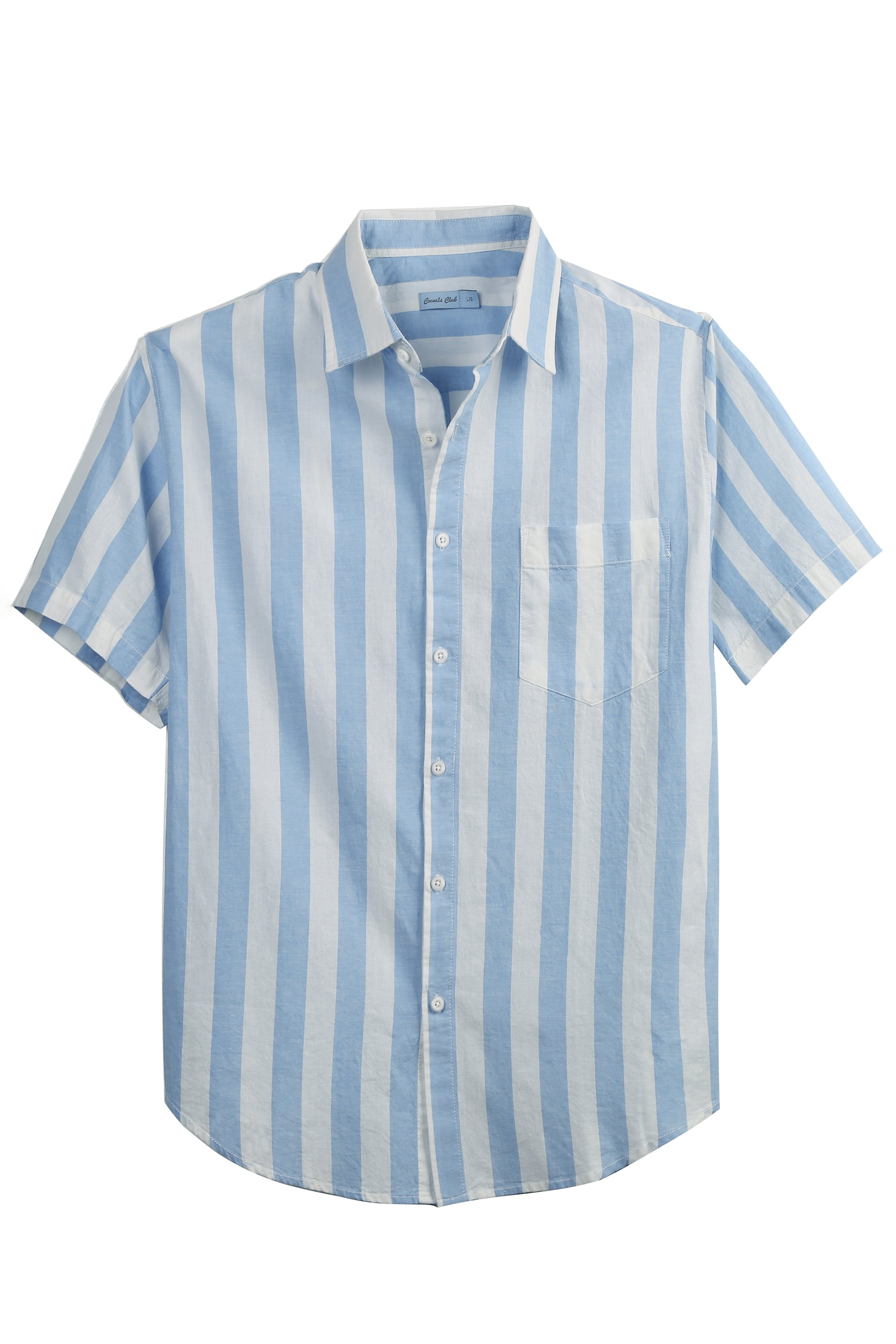 COEVALS CLUB Men’s Linen Beach Summer Casual Button Down Shirt Solid ...