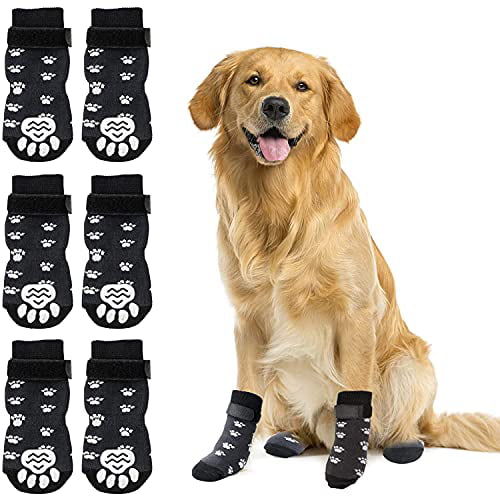 Anti-Slip Soles BINGPET Dog Boots Waterproof Shoes for Small Dogs Fit for Outdoor and Indoor Wear Durable Paw Guard Puppy Shoes with Reflective and Adjustable Straps 