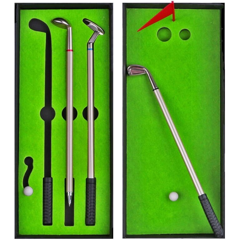 Golf Pen Gift Set Cool Office Gadgets Desk Accessories for Men Boss Dad  Golfers Him Coworkers - Mini Golf Club Pens Unique Desktop Games Novelty  Table
