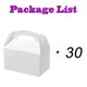 thumbnail image 3 of Cajas de regalo Bonfasvo, 30 unidades, 16 x 9 x 9 cm, papel kraft blanco, 3 of 6