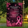 thumbnail image 5 of Fasiaou Breast Cancer Awareness Garden Flag Polyester Outdoor Decorative Ribbon Flag for Yard Lawn Porch Display Support Solidarity Fundraiser Event, 5 of 6