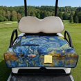 thumbnail image 2 of Xixirimido Golf Cart Seat Covers, Universal Golf Cart Seat Towel Blanket Quilted with 4 Pockets Fits for EZGO, Yamaha, Club Car & More 2-Seat Carts, Starry Night Painting, 2 of 7