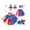 A002, variant on Patriotic Porch Goose Outfits 4th of July Costume for 23" Statue, Machine Washable Goose Outfit for USA 250th Anniversary Garden Patio Yard Decor