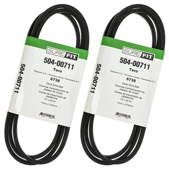 SureFit Deck Drive Belt 6738 Toro 36" 37" 42" Rear Side Discharge Deck Mower 2PK