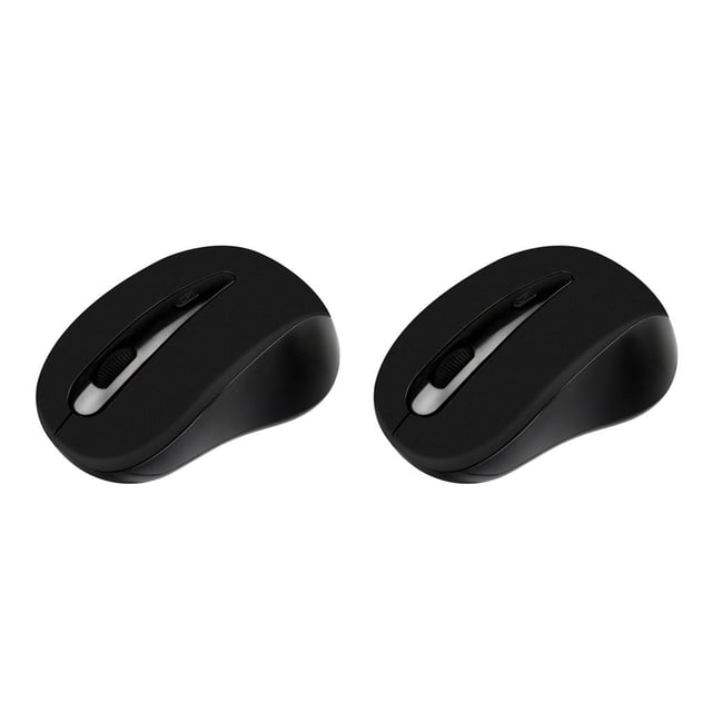 jesticaly Office 2.4GHz Wireless Mouse 1600DPI Optical Computer Cordless Mice&USB Receiver Matte black 2Set