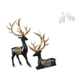 thumbnail image 6 of Dualoai 2 Pieces Reindeer Elk Resin Statue Collection and Elephant Sculptures Ornaments Unique Tabletop Decoration Animal Figurines for Cabinet Tabletop Entrance Office Bedroom Housewarming, 6 of 8