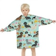thumbnail image 3 of Dachshund Dog and Pizza Blanket Hoodies for Kids 6-13YR Oversize Wearable Blanket Hoodies for Boys Girls Teens, 3 of 7