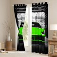 thumbnail image 3 of Castle Fairy Modern Sports Car Black Out Curtains for Boys, Garage Entrance Art Curtains Pack of 2 (42x63 Each) for Bedroom, Green Black, 3 of 6
