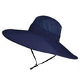 thumbnail image 2 of Harpily Men Outdoor Sun Protection Fisherman Foldable Bucket Hat Double Faced Cap, 2 of 4
