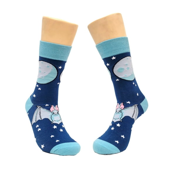 Night Bat Under the Moon Socks (Adult Medium - Women's Shoe Sizes 5-10)