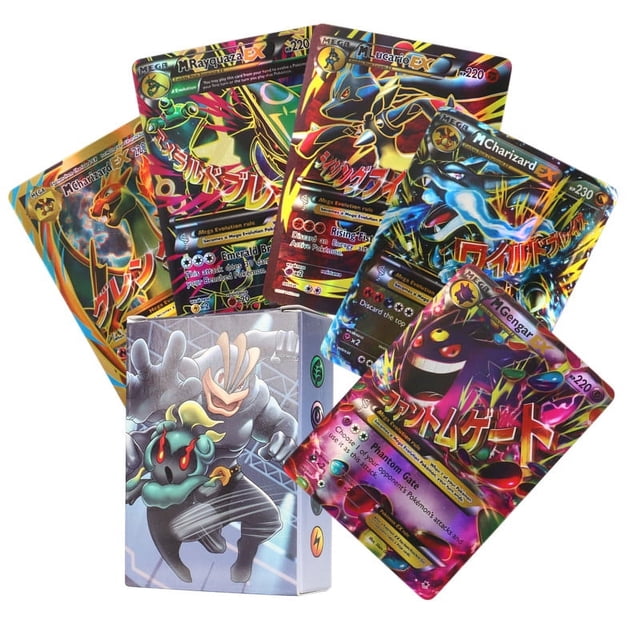 Tarjetas de Pokémon en inglés holográficas EX Vstar Vmax GX, combinación de evolución de Rainbow Arceus Shiny Charizard Mewtwo, 60-100 Uds.