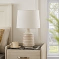 thumbnail image 2 of Better Homes & Gardens 17"H Reactive Glaze Ceramic Table Lamp with White Fabric Shade, 2 of 5