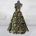 thumbnail image 2 of Halloween pour Femmes Robe Évasée Imprimée Sans Manches Tunique Invité de Mariage Robe de Soirée Formelle Tenue Élégante, 2 of 3
