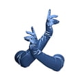 thumbnail image 1 of Gravity Threads Gants Style Opéra en Satin de 23 Pouces Pouces de Long Bleu Marine, 1 of 2